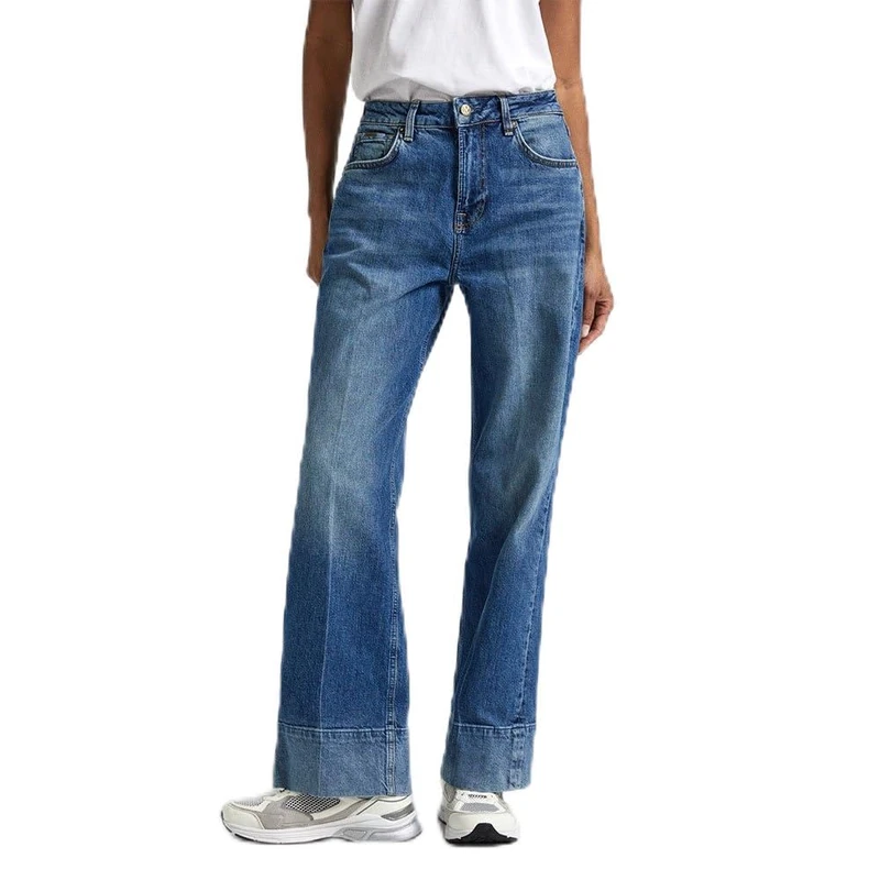 Pepe Jeans Women's Loose Straight High Waist Fade PL204611 Jeans, Blue (Denim), 24W / 28L