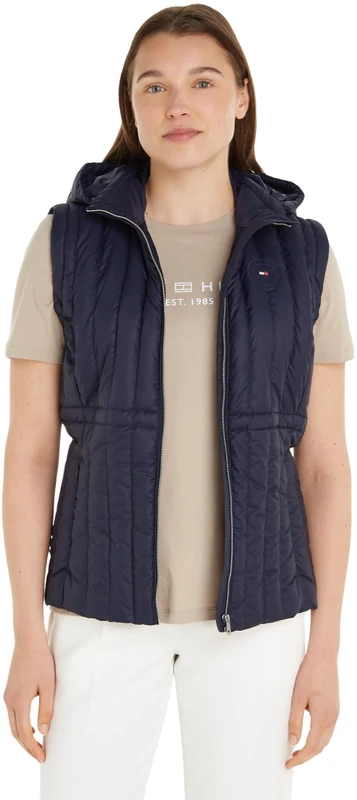 Tommy Hilfiger Women Feminine Lw Down Vest Vests, Blue, S