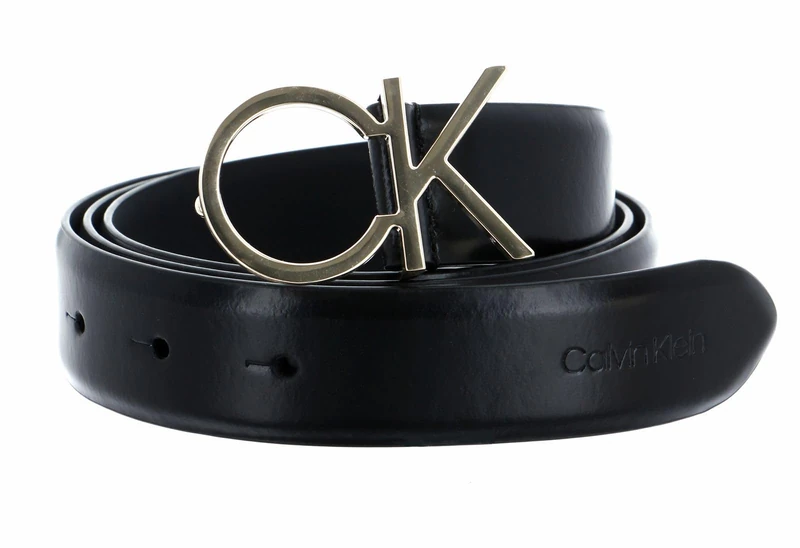 Calvin Klein Women Re-LoCK CK Logo Belt 30MM Belts Black 125