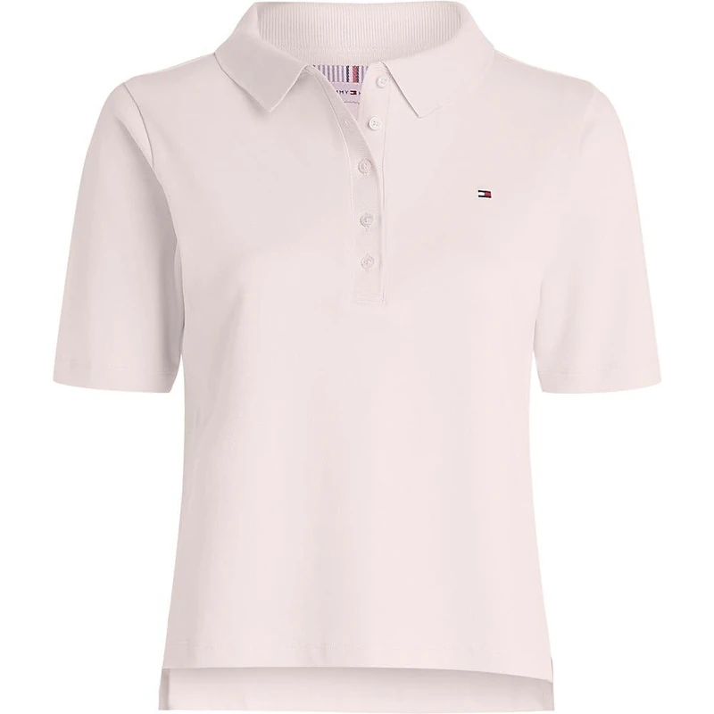 Tommy Hilfiger Women's 1985 Reg Pique Polo Ss Ww0ww37820 S/S Polos, Pink (Whimsy Pink), XS