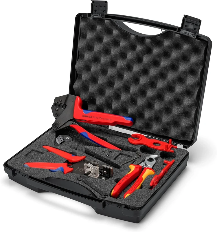 KNIPEX Tool Sets for Photovoltaics for Solar Cable Connectors MC4 7 Parts, 97 91 04 V02