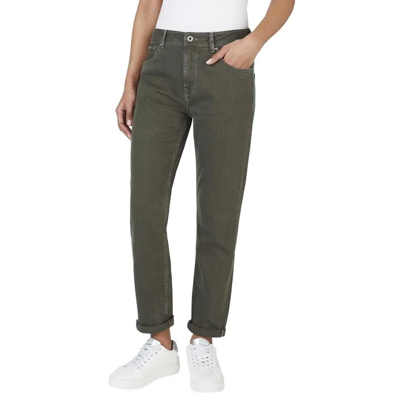 Pepe Jeans Women's Tapered Jeans Hw Green (Olivine Green) 26W/32L