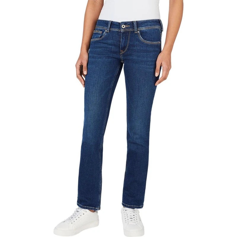 Pepe Jeans Low-Rise Slim FIT Jeans - Saturn, Blue (Denim-ct5), 33W / 30L - Image 1