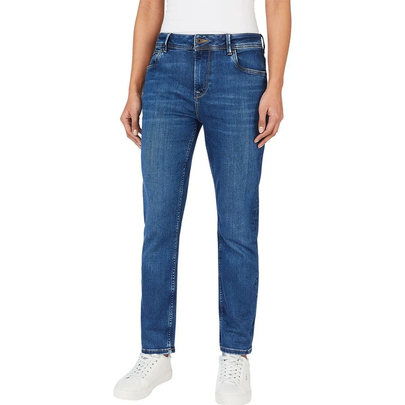 Pepe Jeans Women's Tapered High Waist PL204591 Jeans, Blue (Denim-XW7), 32W / 28L