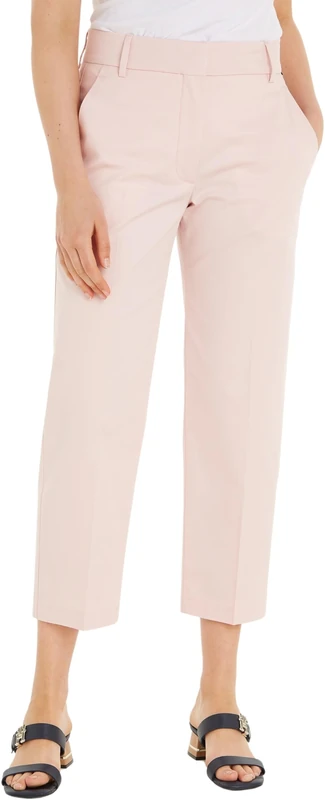 Tommy Hilfiger Women Trousers Slim Fit Chino, Pink (Whimsy Pink), 32