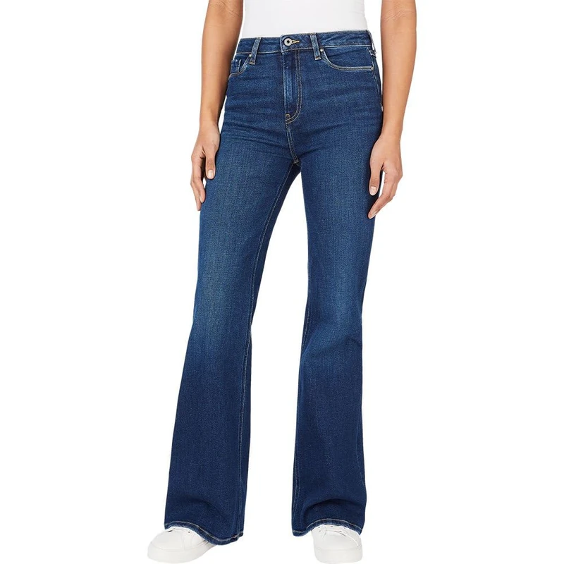 Pepe Jeans Women's Slim Flare Ultra High Waist PL204597 Jeans, Blue (Denim-CT5), 29W / 32L
