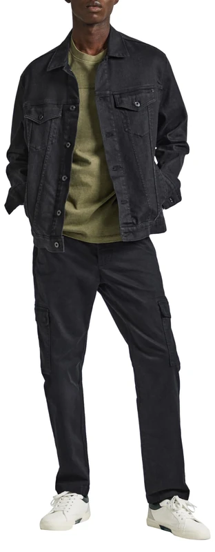 Pepe Jeans Men's Slim Cargo PM211641 Pants, Black (Black), 29W