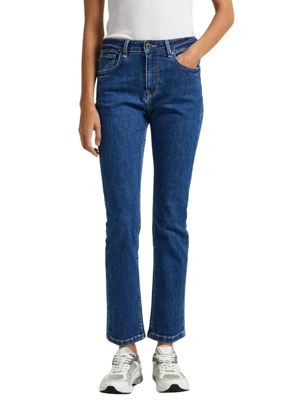 Pepe Jeans Women's Straight High Waist PL204592 Jeans, Blue (Denim-GX7), 31W / 32L