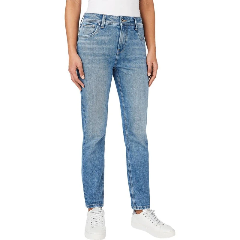 Pepe Jeans Women's Tapered Jeans Hw Blue (Denim-GX9) 33W/28L