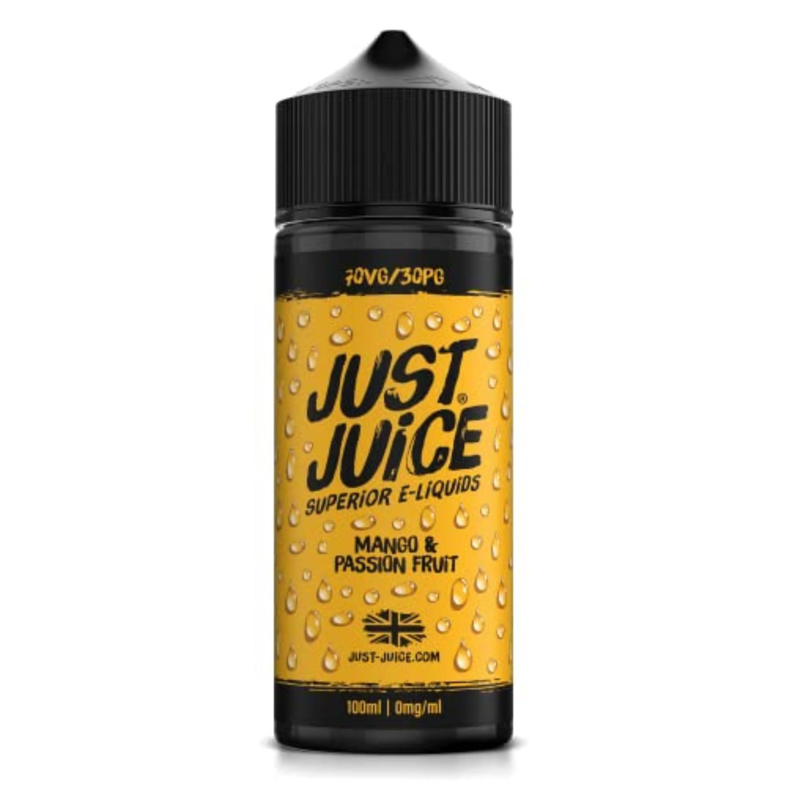 Just Juice 70/30 Vape Liquid, 100ml 0mg Mango & Passion Fruit Vape Juice, E liquid for E-Cigarette, Nic Free Eliquid, Vaping Liquids, 70VG 30PG