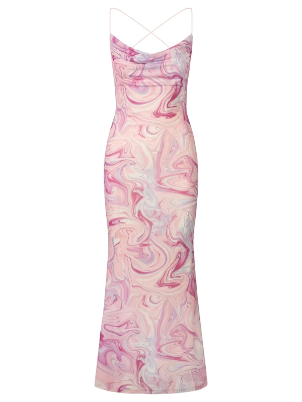 ApartFashion Women's Dress, Purple/Multi-Coloured, 8