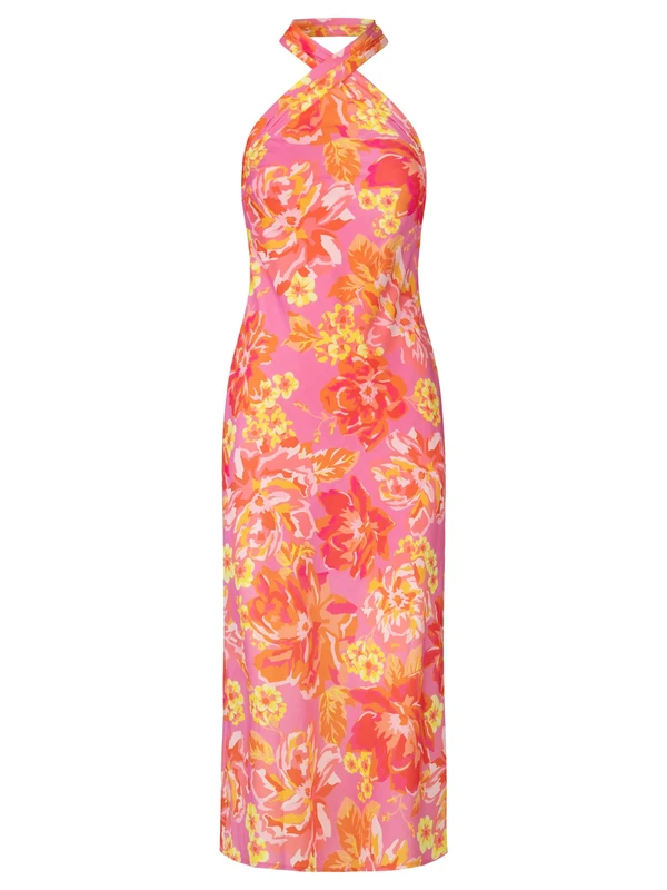 ApartFashion Women's Dress, Pink Multi-Coloured, 8