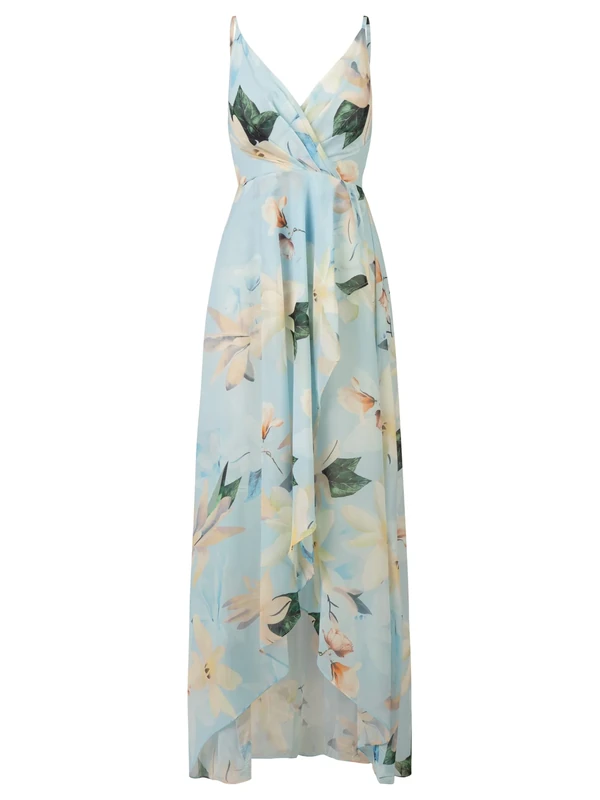 ApartFashion Women's Dress, Light Blue-Multicoloured, 16