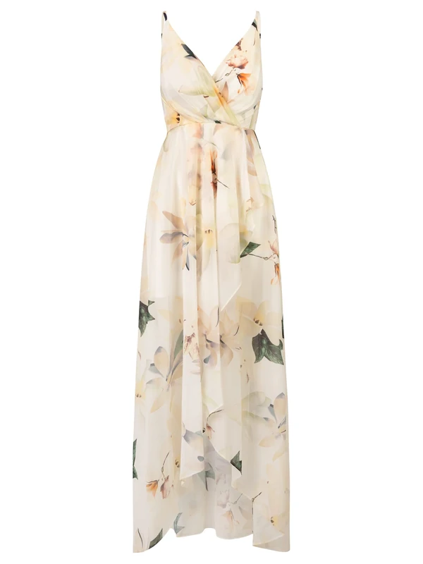 APART Fashion Women's Dress, Cream-Multicoloured, 16