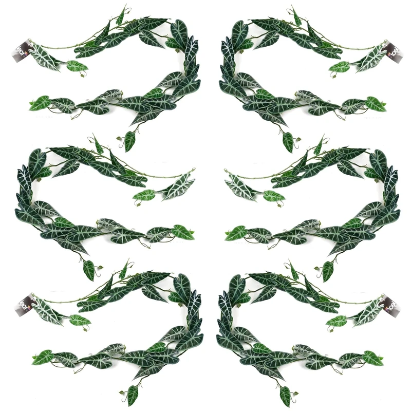 Leaf Design Artificial Hanging Plants Multipack,6 X 180cm Amazonica