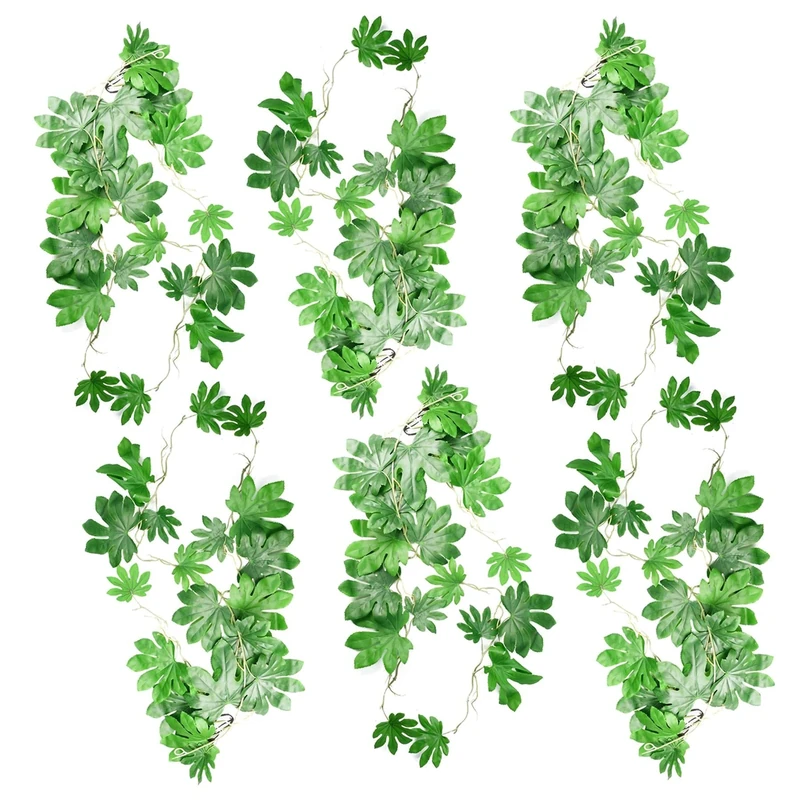 Leaf Design Artificial Hanging Plants Multipack, 110cm
