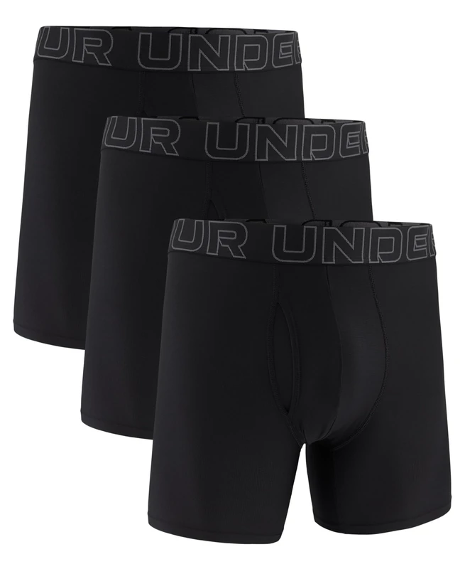 Under Armour Men's Boxer Tech Mesh 15,2 Cm, Confezione Da 2 Shorts, Black Solid-Core 3 Pack, M (Pack of 3)