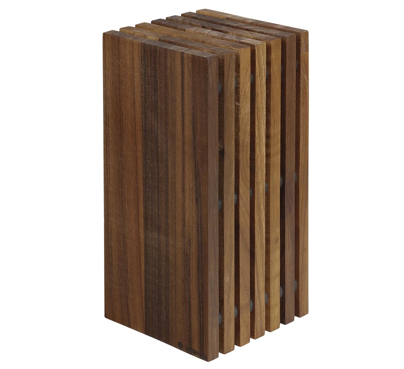 Zassenhaus Knife Block Wooden Grooves Knife Holder Wooden Block Kitchen Knife Walnut
