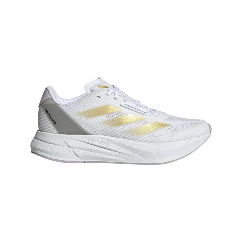 adidas Women's Duramo Speed Sneaker, White/Gold Metallic/Silver Dawn, 9.5 UK