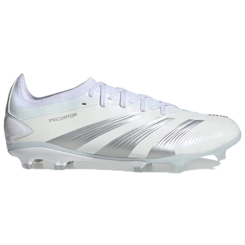 adidas Unisex 24 Pro Flexible Ground Sneaker, White/Silver Metallic/White, 13 Women/12 Men