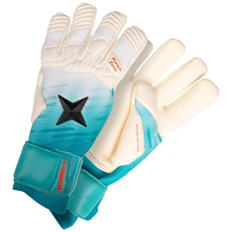 Derbystar APS Aqua v23 Goalkeeper Glove White Turquoise Black 10.5