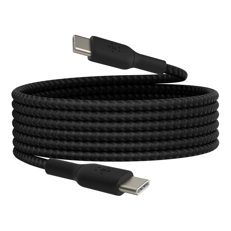 Belkin BoostCharge 6.6ft Braided USB-C Cable - 60W Fast Charge - Black