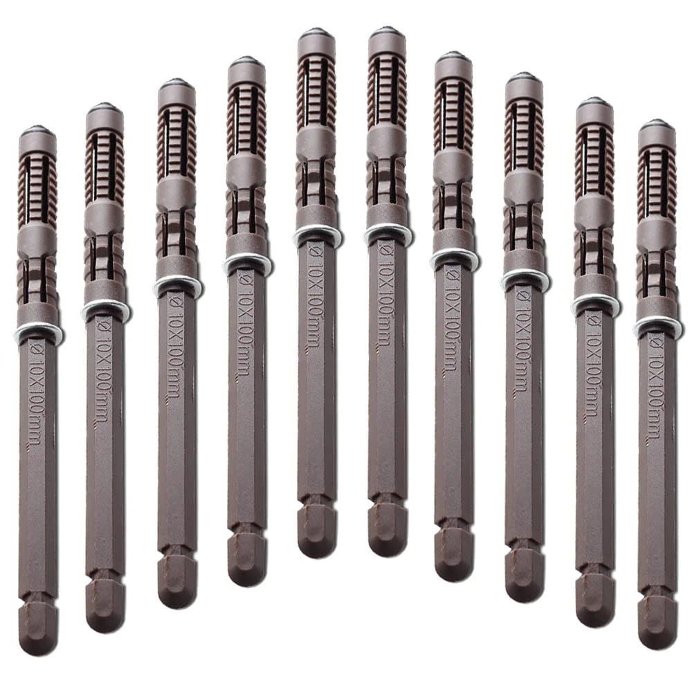 Floating Shelf Brackets -10 Pack Heavy Duty Wood Invisible Shelf Brackets with Screws,DIY Adjustable Hardware Blind Supports Shelves 150LBS Ø10 x 100mm(10 Pack)