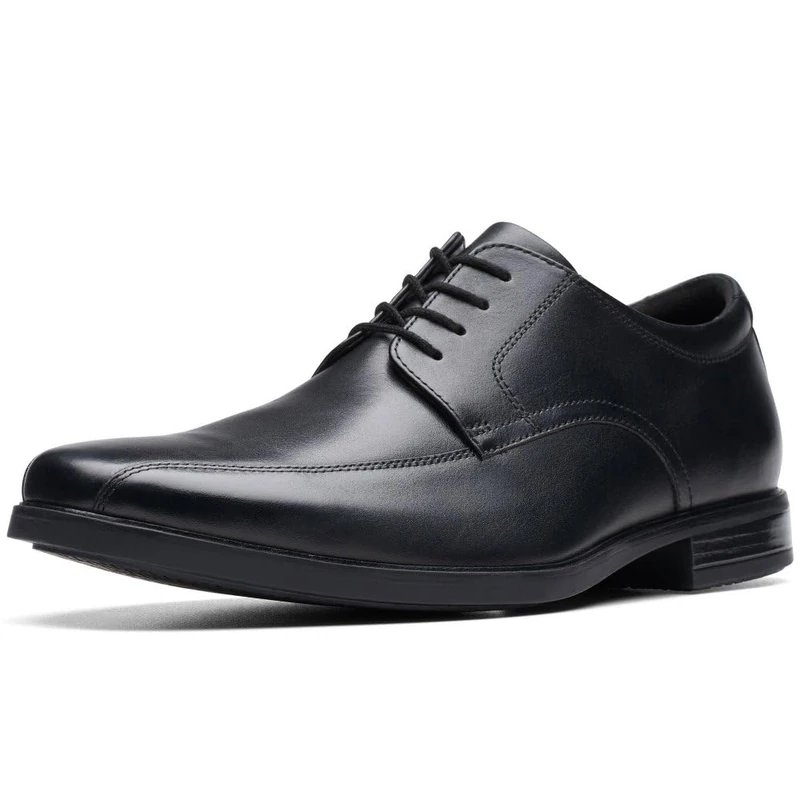 Clarks Howard Over Mens Black Leather, 10