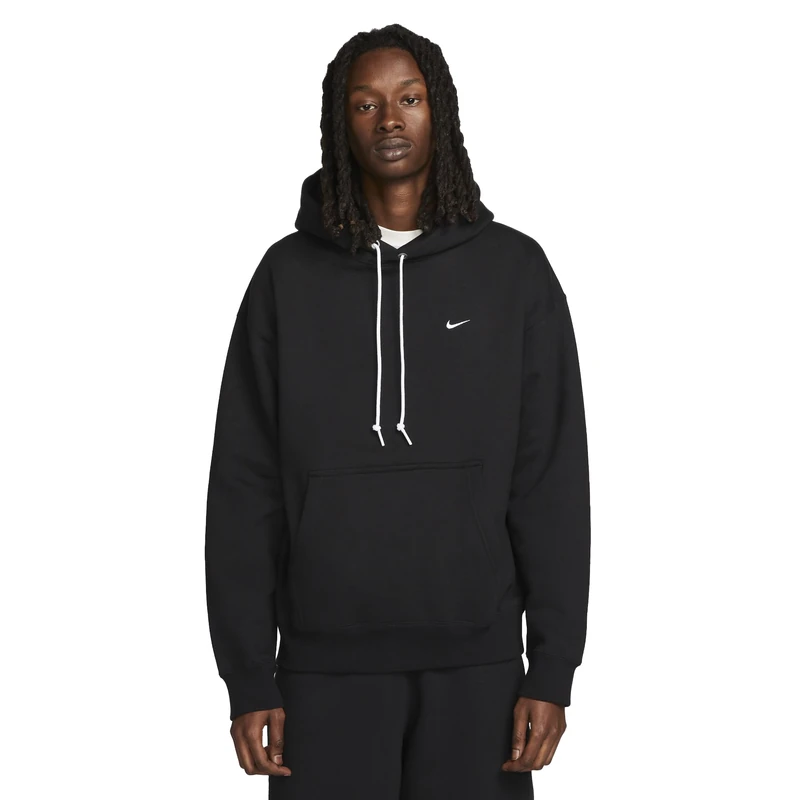 Nike DX1355-010 Solo Swoosh Sweatshirt Men's BLACK/WHITE Size M
