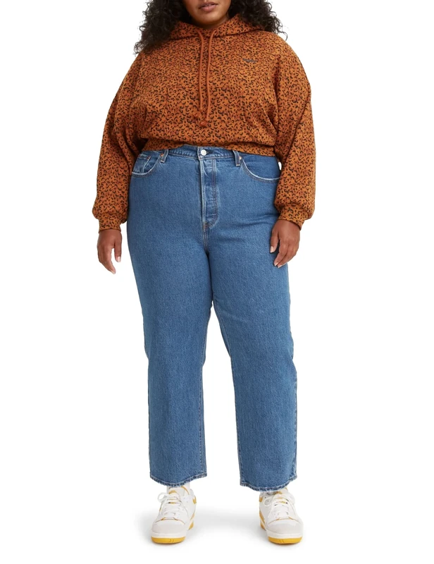 Levi's Women's Ribcage Straight Ankle, Jazz Pop, 34W / 29L