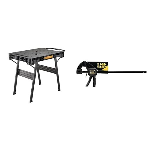 Stanley FatMax foldable workbench FMST1-75672 & FMHT0-83233 Handed Clamp, Black/Grey, 300 mm 45 kg Medium
