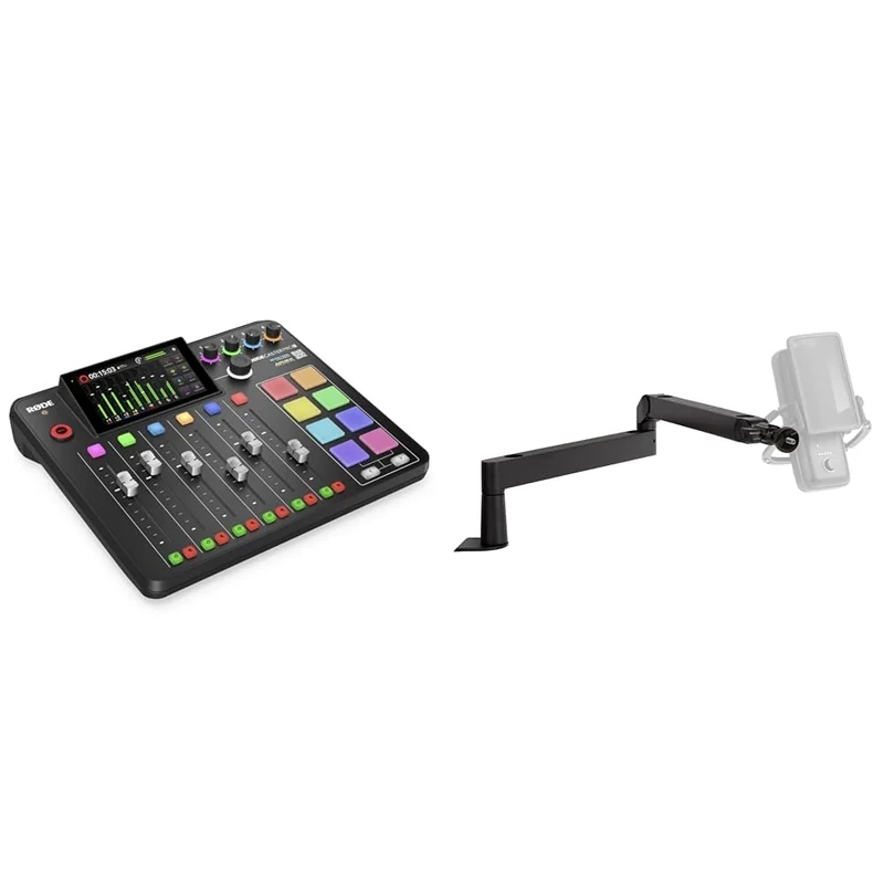 RØDE RØDECaster Pro II All-in-One Production Solution for Podcasting & Elgato Wave Mic Arm LP - Premium Low Profile Microphone Arm with Cable Management Channels