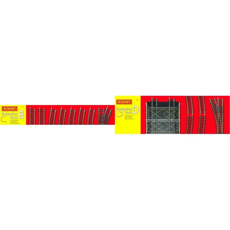 Hornby R8222 00 Gauge Track Extension Pack B & R8224 00 Gauge Track Extension Pack D