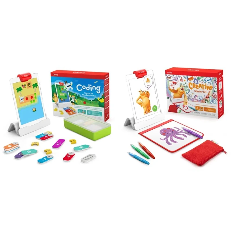 Osmo - Coding Starter Kit for iPad - 3 Hands-on Learning Games - Ages 5-10+ - Learn to Code & - Creative Starter Kit for iPad - 3 Educational Learning Games - Ages 5-10 - Drawing