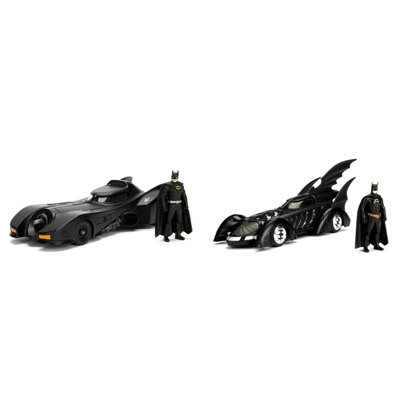 Jada BATMAN 1989 BATMOBILE 1:24 SCALE DIE-CAST REPLICA & BATMAN 1995 BATMOBILE 1:24 SCALE DIE-CAST REPLICA