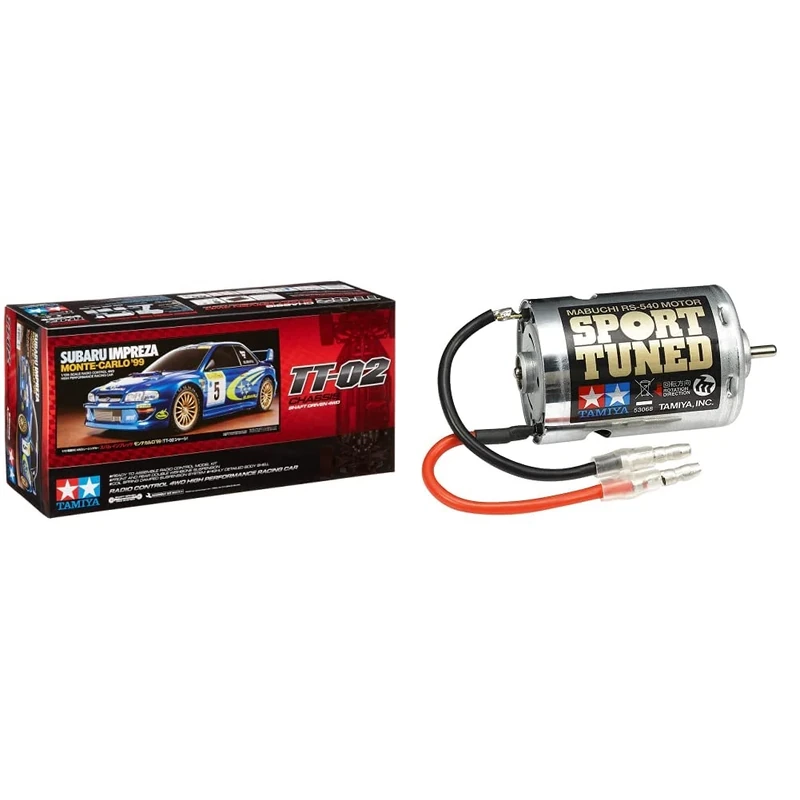 Tamiya 58632 – 1:10 RC Subaru Impreza MC 99 TT-02 Model Car & 300053068 Electric Motor 540 Sport Tuned