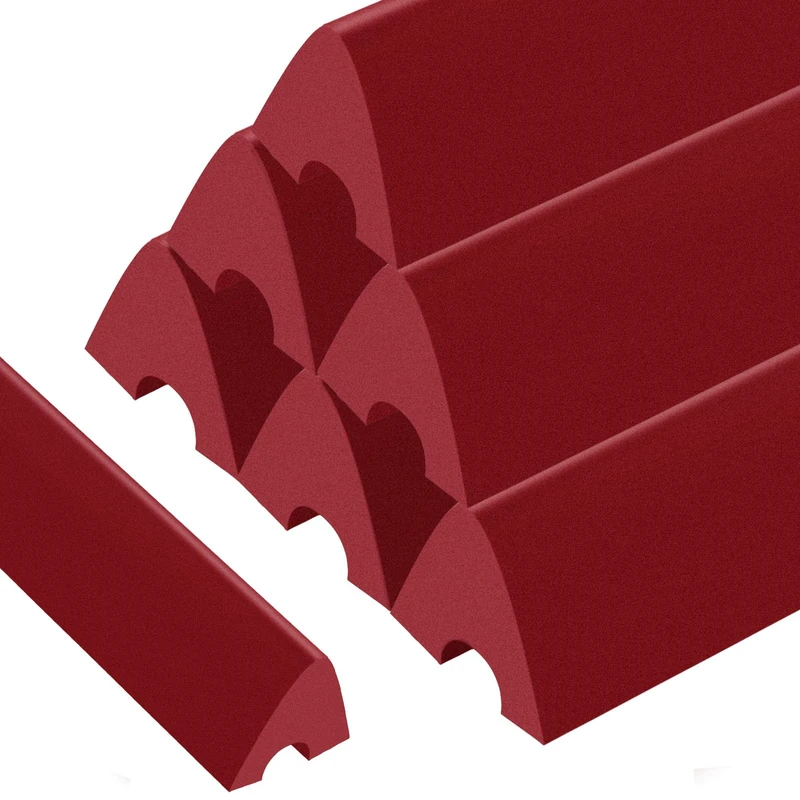 Syhood Set of 6 Rubber Bumpers Pool Table Bumpers Replacement Pool Table Rail Cushions Billiard Rail Rubber Cushions for Billiard Pool Table Bumpers Pool Table Accessories 43'' (Red)