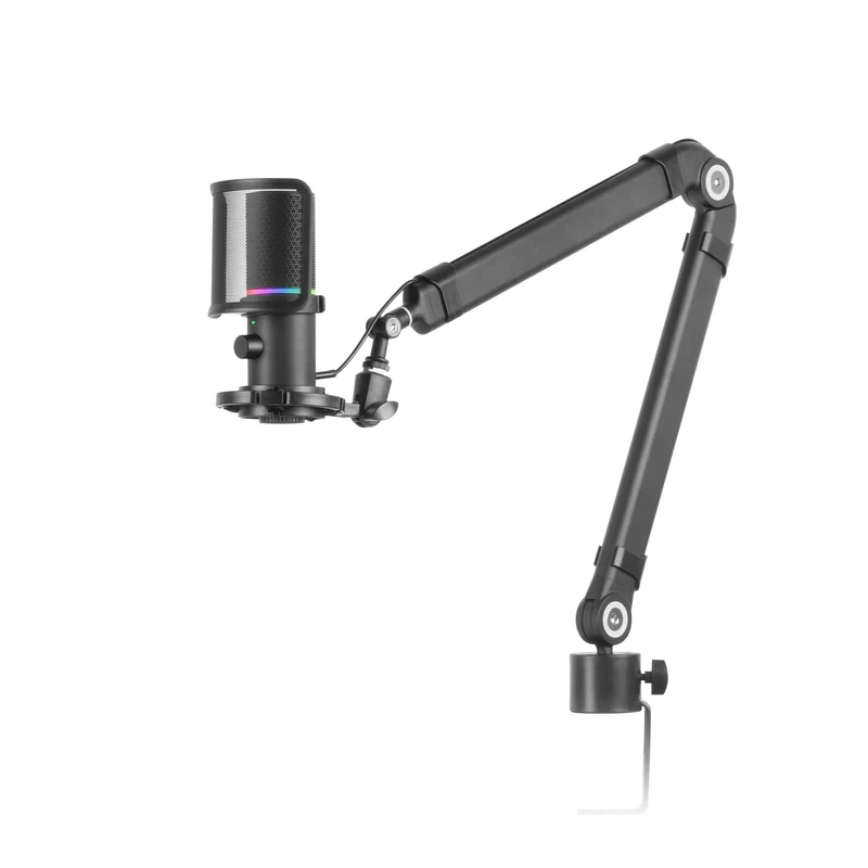 Mars Gaming MMIC-XT Professional High Definition 192 Khz 24-bit Studio Microphone, Omnidirectional Arm, Anti Shock Mount, Pop Filter Metal Mesh, Black - Image 1