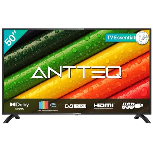 ANTTEQ AB50D1 50" TV (127cm), Dolby Audio, Triple Tuner DVB-C / T2 / S2, CI+, HDMI, USB, Digital Audio Output, Hotel Mode Included