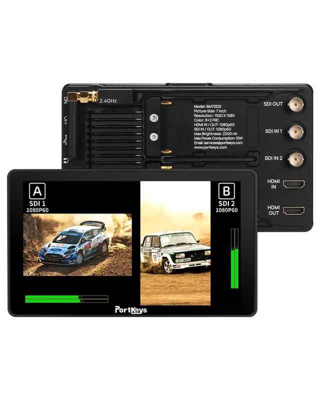 Portkeys BM7II-DS 2200nit Wide Colour Gamut Wireless Camera Control Monitor