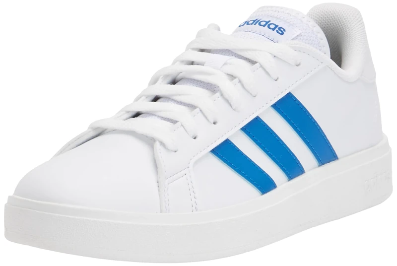 adidas Men's Grand Court Base 2.0 Shoes, Cloud White/Bright Royal/Cloud White, 9 UK