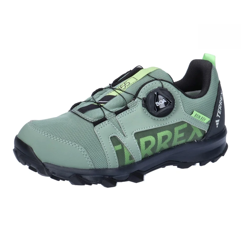 adidas Unisex Kids Terrex Agravic BOA RAIN.RDY Trail Running Shoes, Silver Green/core Black/Green Spark, 10 UK Child