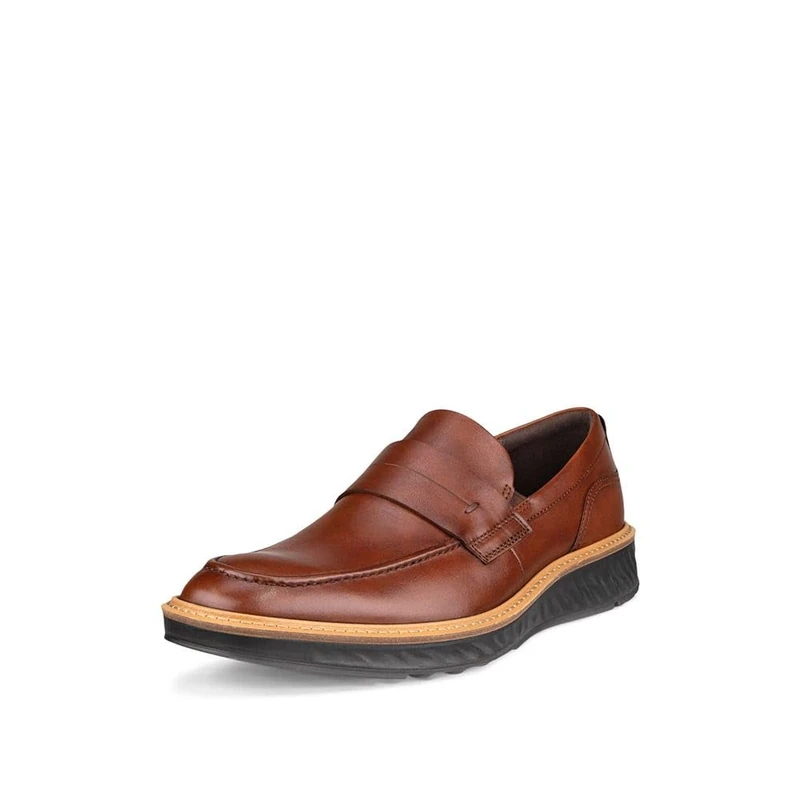 ECCO Men's St.1 Hybrid Penny Loafer, Cognac, 10-10.5
