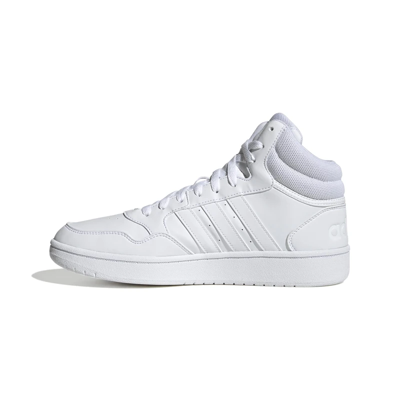 adidas Men's Hoops 3.0 Mid Lifestyle Basketball Classic Vintage Shoes, Cloud White/Cloud White/Cloud White, 9 UK