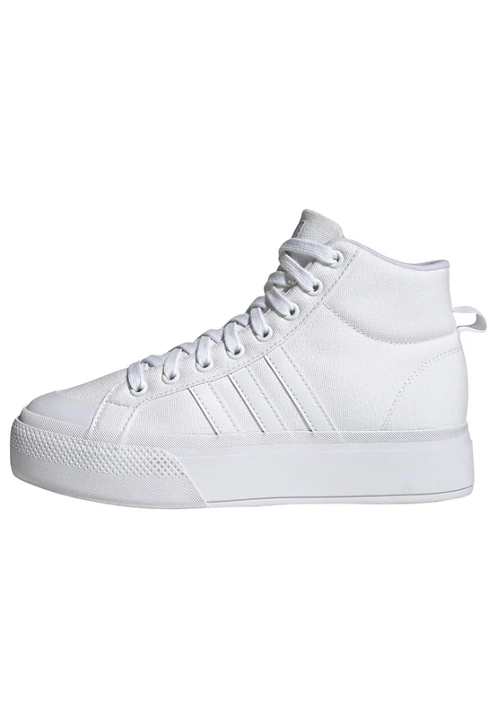 adidas Women's Bravada 2.0 Platform Mid Shoes, Cloud White/Cloud White/Chalk White, 8.5 UK