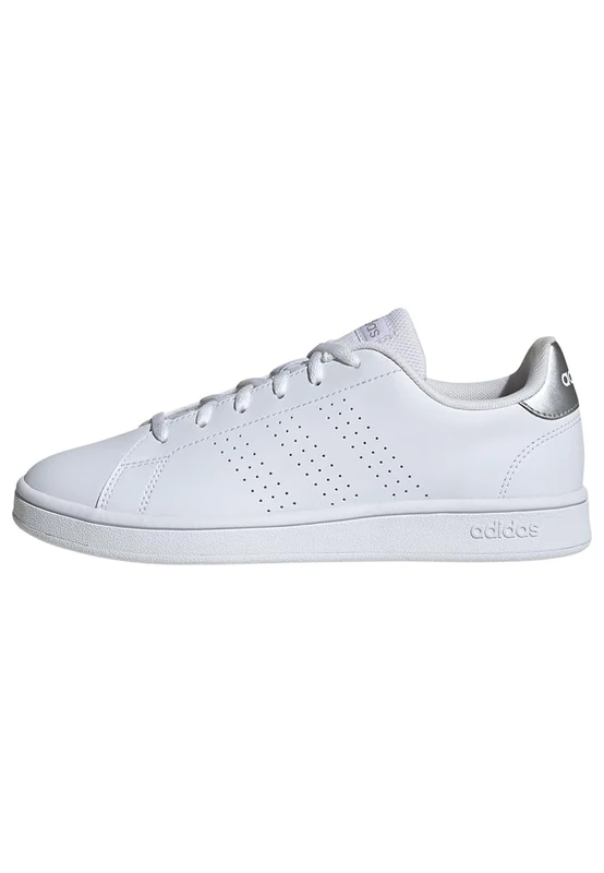 adidas Women's Advantage Base Court Lifestyle Shoes, Cloud White/Cloud White/Silver, 9 UK