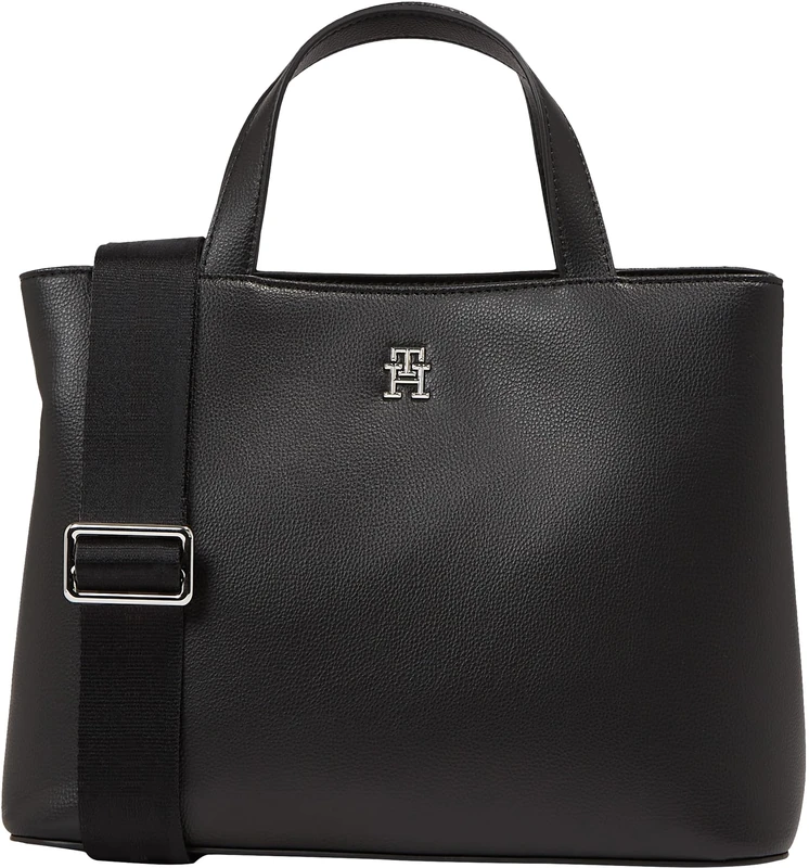 Tommy Hilfiger Women'Sth Essential Sc Satchel, Black, One Size - Image 1