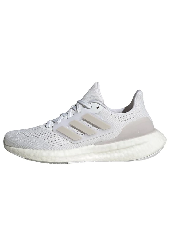 adidas Women's Pureboost 23 Shoes, Cloud White/Grey Two/Core Black, 10.5 UK - Image 1