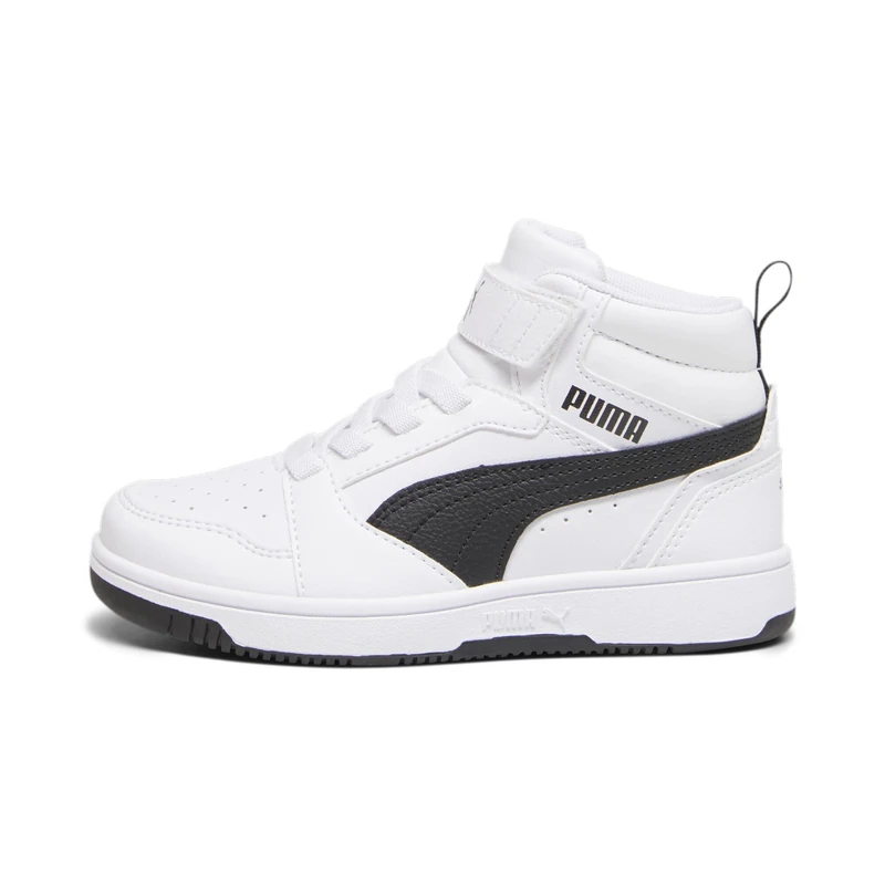 Puma Unisex Kids Puma Rebound V6 Mid Ac+ Ps Sneakers, Puma White-Puma Black, 11.5 UK