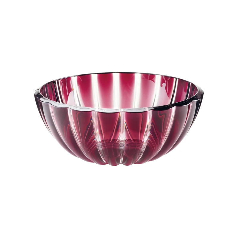 Guzzini Salad Bowl Container XL 30 cm Round Turtleneck 29690377 Transparent Amethyst Organic Plastic 4900cc Dishwasher